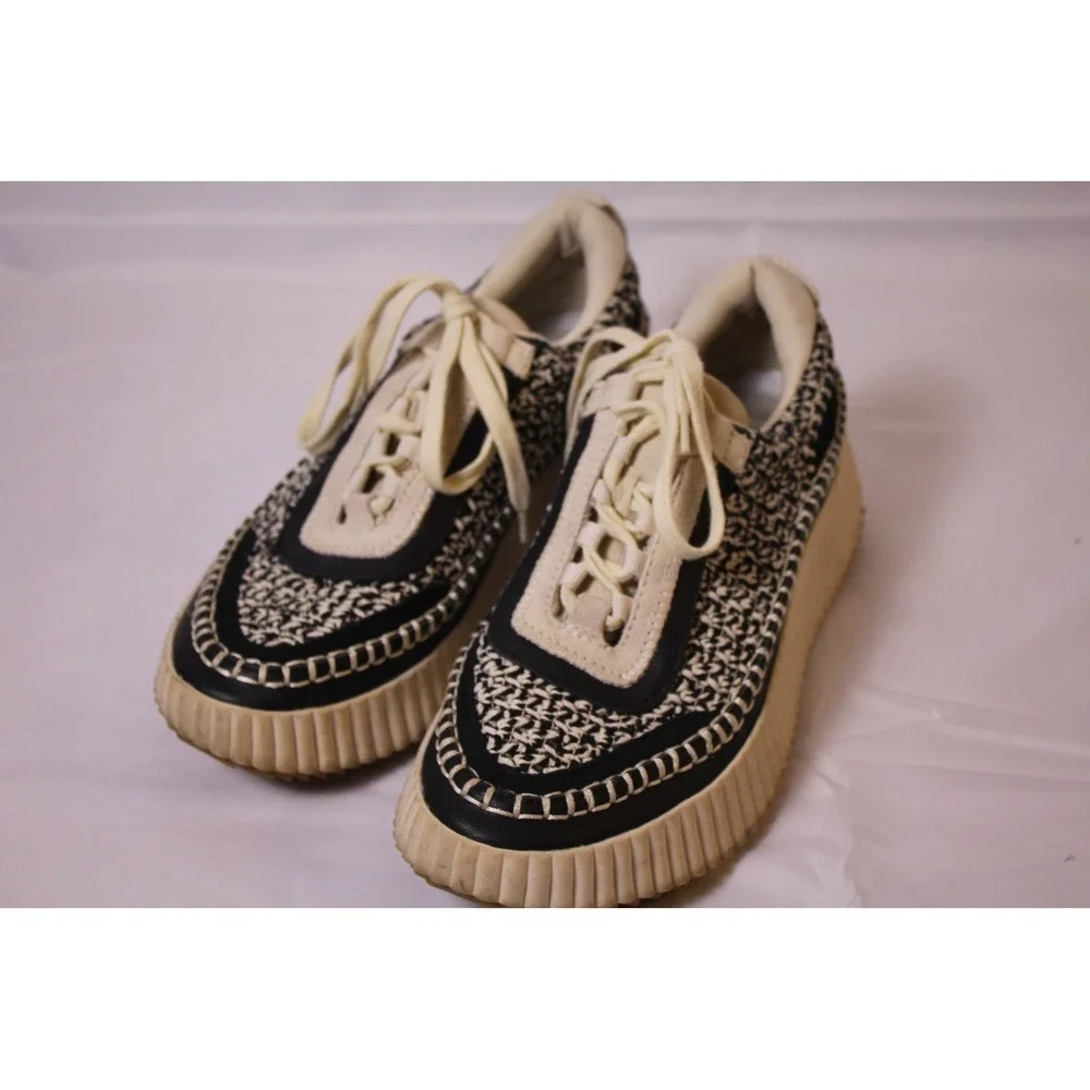 Dolce Vita Women 8.5 Black Beige Casual Sneaker‎ Shoe
